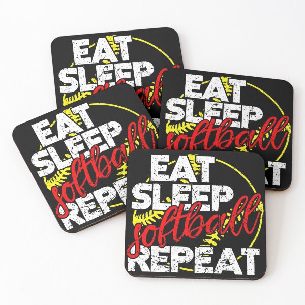Item preview, Eat Sleep Softball Repeat Vintage Softball Lovers Gift designed and sold by Gaulen.