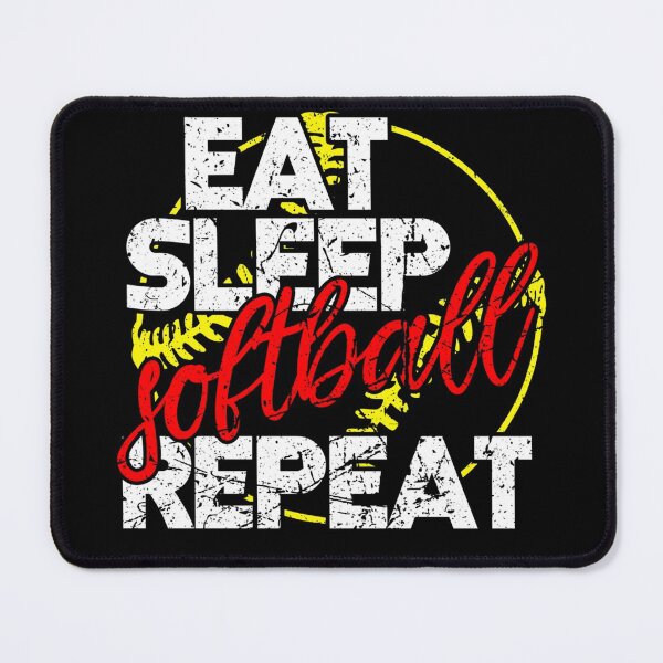 Item preview, Eat Sleep Softball Repeat Vintage Softball Lovers Gift designed and sold by Gaulen.