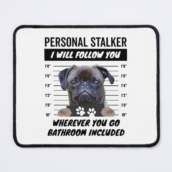 Item preview, Personal Stalker Dog Face – Grey Silver Pug designed and sold by More Cute Dogs.