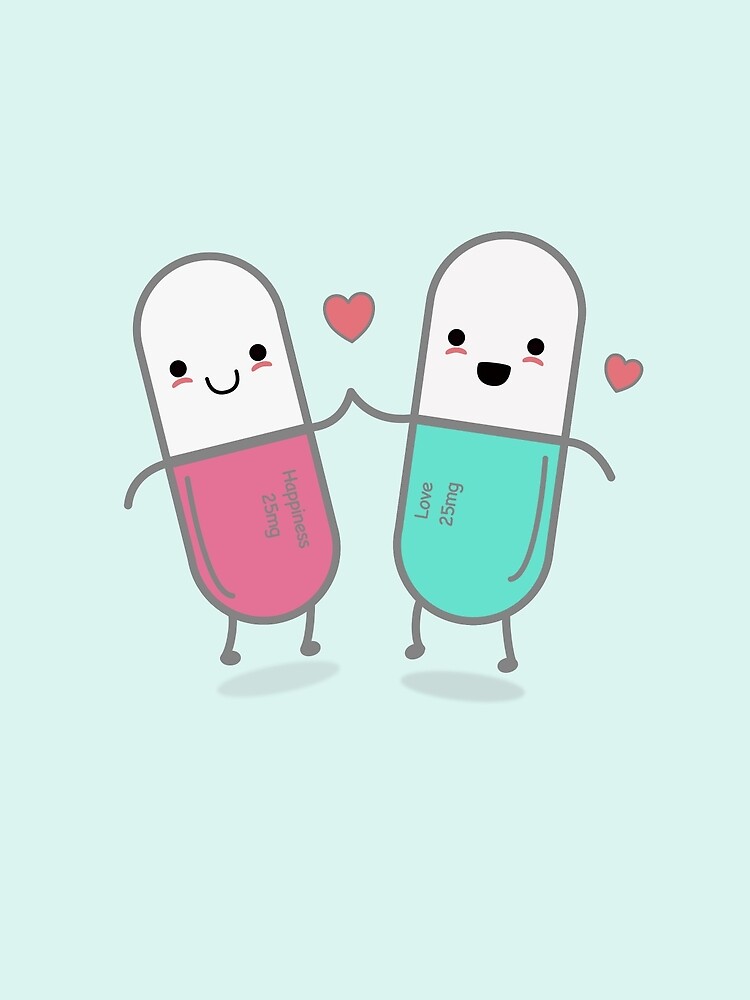 "Funny Happy Pills " Art Print for Sale by happinessinatee Redbubble