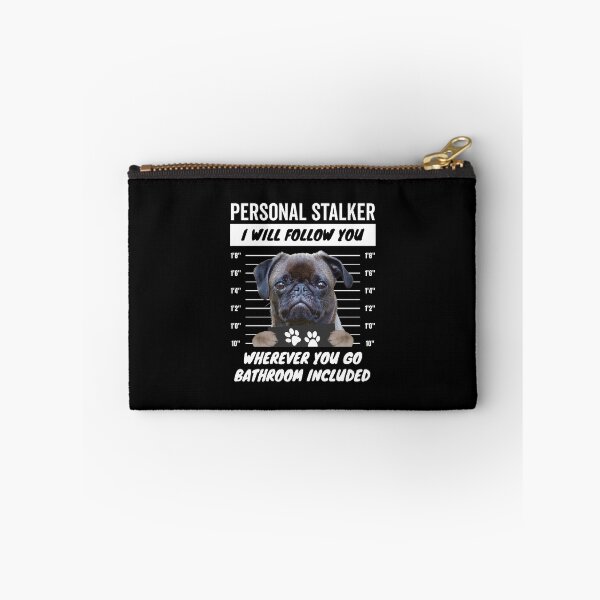 Item preview, Personal Stalker Dog Face – Grey Silver Pug designed and sold by More Cute Dogs.
