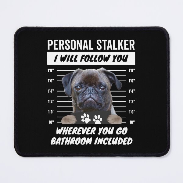 Item preview, Personal Stalker Dog Face – Grey Silver Pug designed and sold by More Cute Dogs.