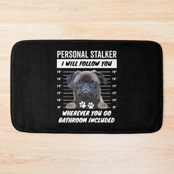 Item preview, Personal Stalker Dog Face – Grey Silver Pug designed and sold by More Cute Dogs.