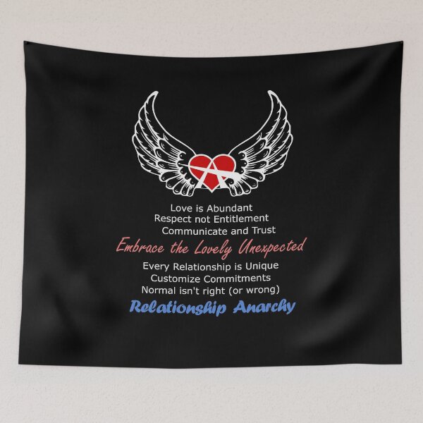 Item preview, Freedom, Love, Respect, Relationship Anarchy with wings designed and sold by MyThingNow.