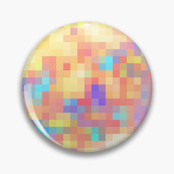Item preview, graphic design geometric pixel square pattern abstract in pink yellow blue designed and sold by Mrvell.