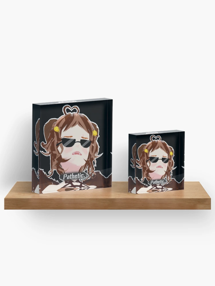 Thumbnail 3 of 5, Acrylic Block, Exploding Toast "Pathetic" stare designed and sold by ExplodingToast.