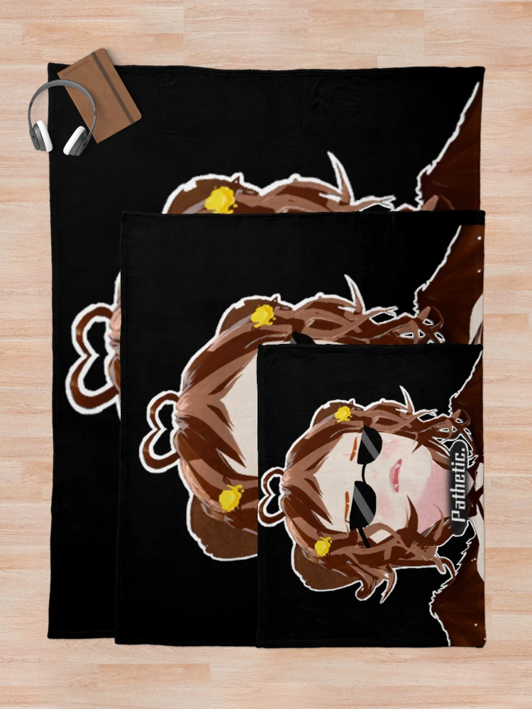 Thumbnail 5 of 6, Throw Blanket, Exploding Toast "Pathetic" stare designed and sold by ExplodingToast.