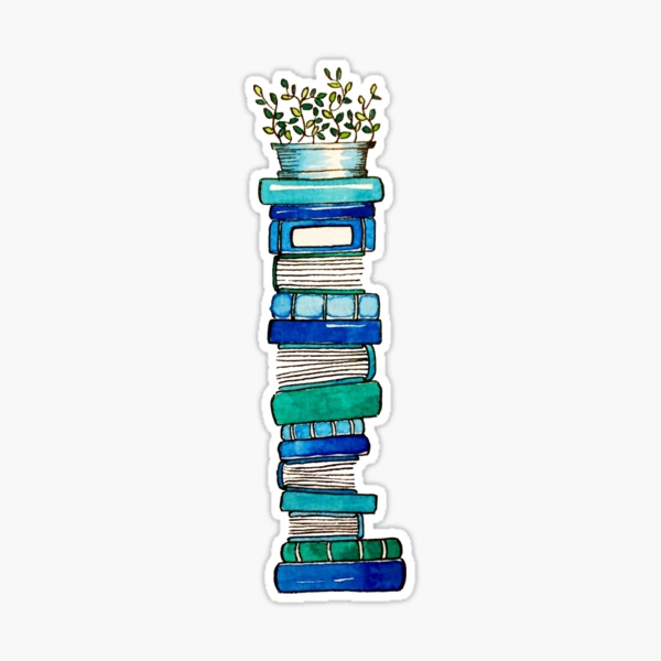 Pastel Books Sticker for Sale by Emma Mildred Riggle