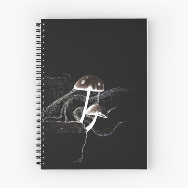 Item preview, Mushrooms glowing in the dark digital art designed and sold by Aryaqua.