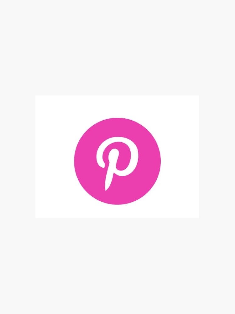 "pink pinterest logo!" Sticker by pinkadinks Redbubble