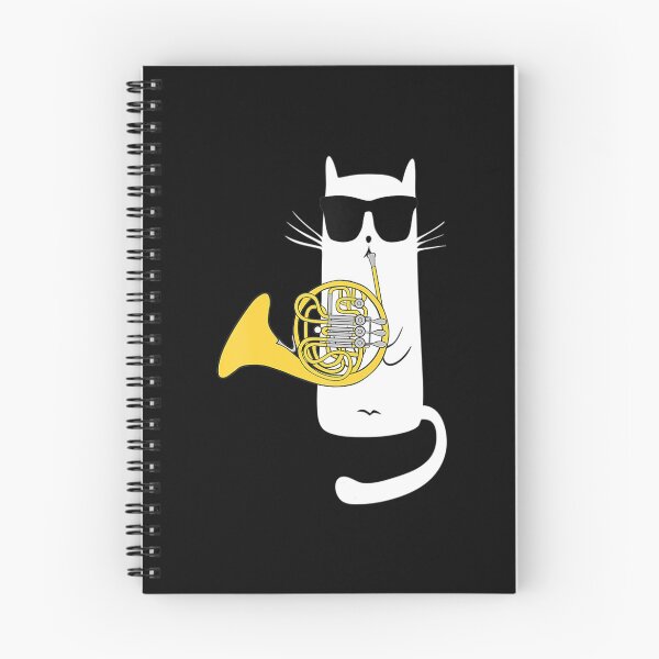 Item preview, Funny Cat Wearing Sunglasses Playing French Horn designed and sold by mialinpng.