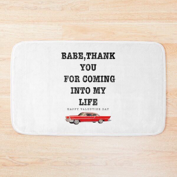 Item preview, thank you for coming into my life quote, with red retro car designed and sold by InnaMGraphic.