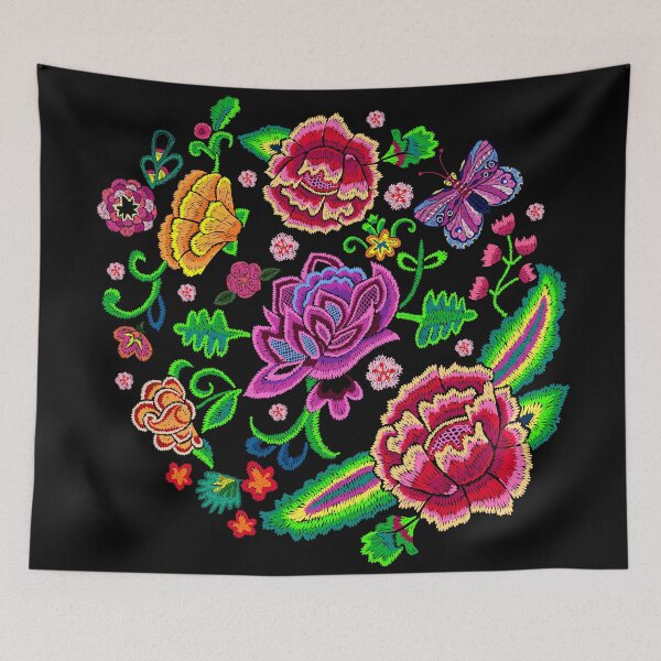 Item preview, Embroidered Floral designed and sold by FunWithChemo.