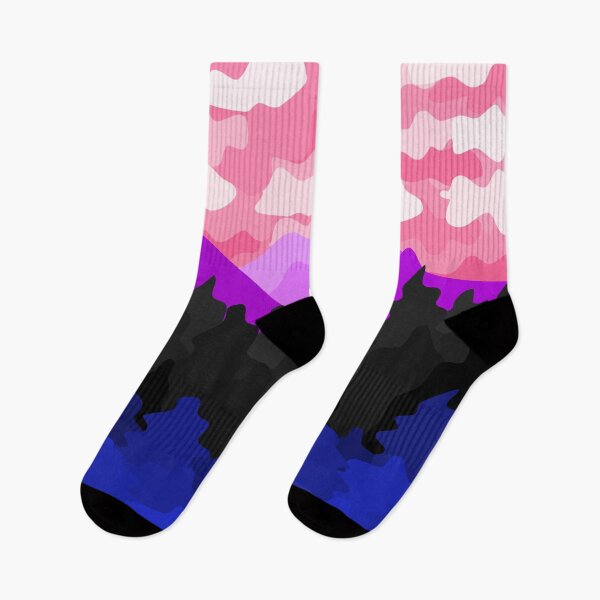 Item preview, Genderfluid Pride Flag Art Landscape Mountains Trees Clouds  designed and sold by cashewdays.