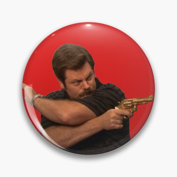 Item preview, Ron Swanson with the golden gun designed and sold by gfasika.