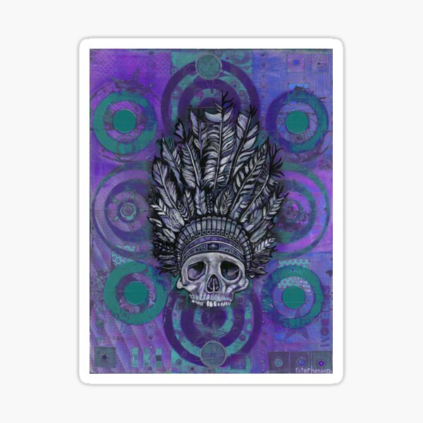 Item preview, Indian Scull purple designed and sold by RayStephenson.