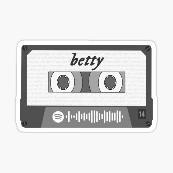 betty cassette tape Sticker
