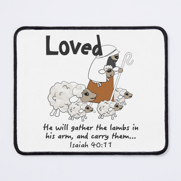 Item preview, Christian Design - Loved Sheep with the Good Shepherd designed and sold by simplydesignart.