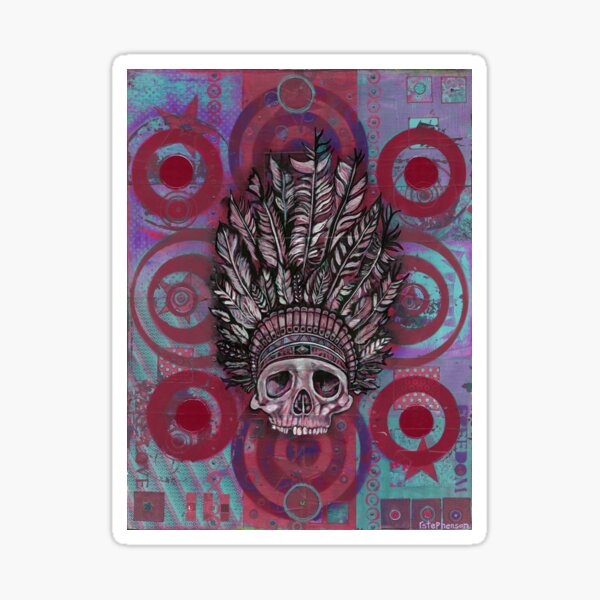 Item preview, Indian Scull in Red designed and sold by RayStephenson.