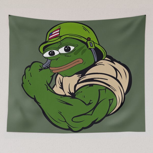 Item preview, Pepe the frog military soldier War funny meme designed and sold by VinBasis.