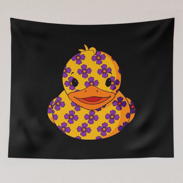 Item preview, Purple Flower Pattern Rubber Duck designed and sold by Alisha Ober Designs.