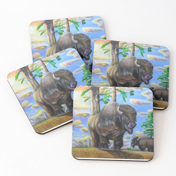 Item preview, Majestic Bison Acrylic Art designed and sold by TJHstudio.