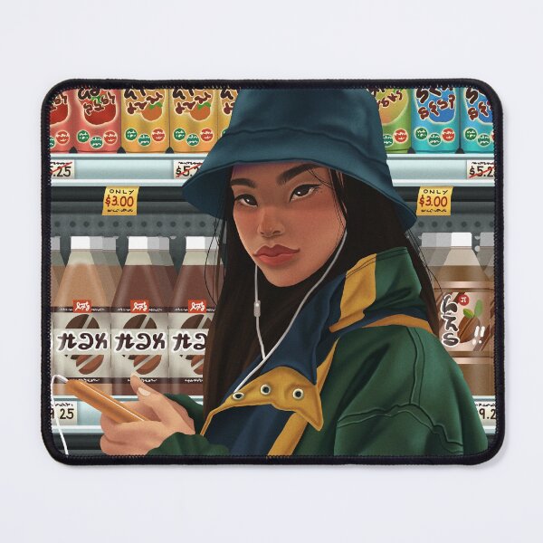 Item preview, City Girl in the Convenience Store designed and sold by SimpleLemon.