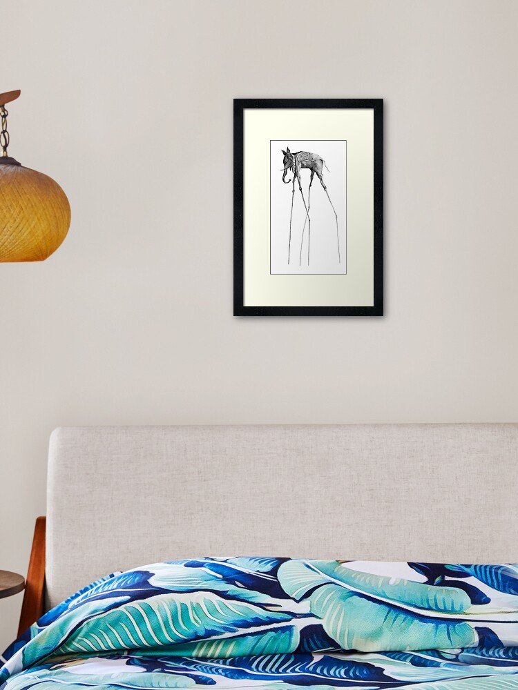 Thumbnail 1 of 7, Framed Art Print, Dali's Elephant designed and sold by HorusStudio.