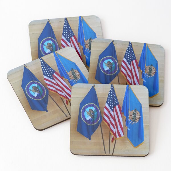 Item preview, Chickasaw, USA, Oklahoma flags designed and sold by DancingStarArt.