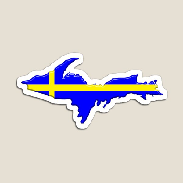 Item preview, Upper Peninsula UP Swedish Flag - Yooper Sweden Swede designed and sold by Destinations Souvenirs.