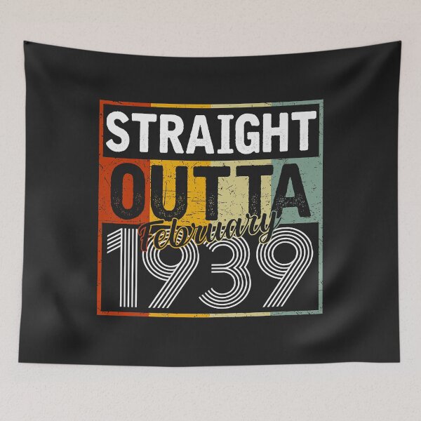 Item preview, Straight Outta February 1939 Men Women Vintage 83rd Birthday designed and sold by Siosaia88.