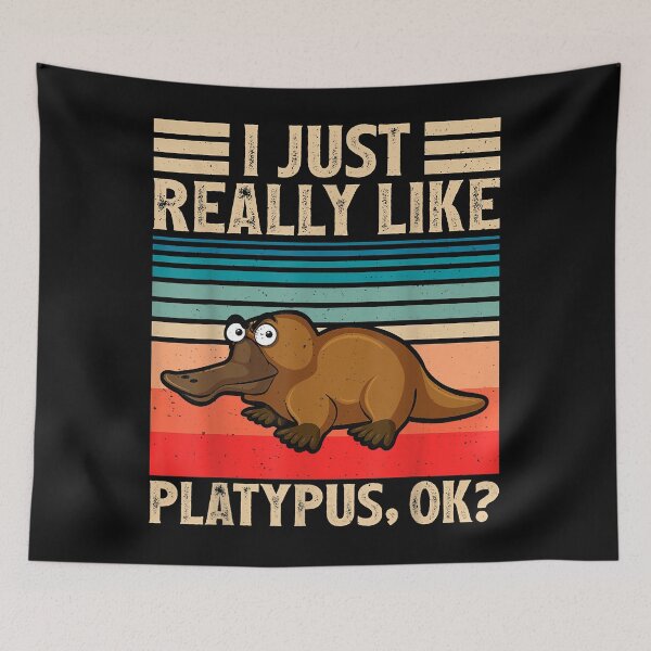 Item preview, Vintage Retro Platypus Lover I Just Really Like Platypus Ok designed and sold by ChristinaTod.