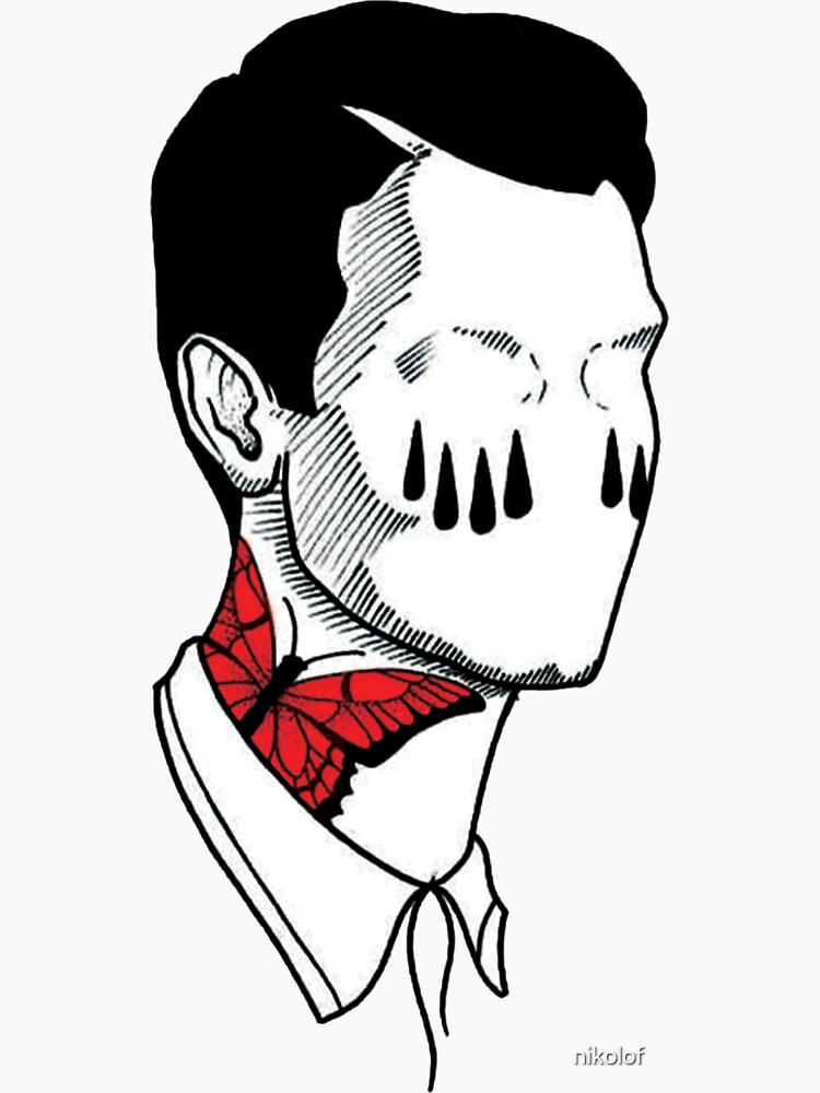 Imagen 3 de 3, Pegatina con la obra ¿Cuál es mi nombre?, diseñada y vendida por nikolof.