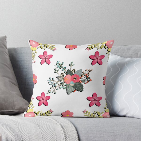 Aperçu de l'œuvre Fleur d'aquarelle avec des conceptions uniques de feuilles | Art japonais classique mode et décoration d'intérieur créée et vendue par Devgraphic.
