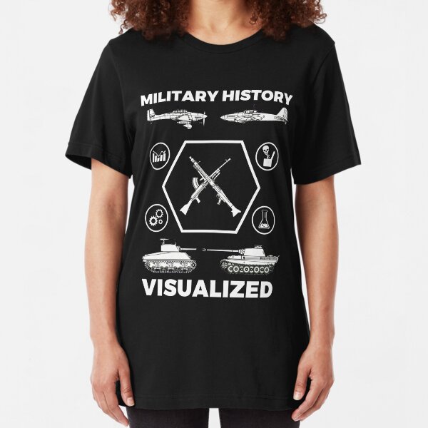 Military History Visualized - Planes, Tanks & Icons Slim Fit T-Shirt