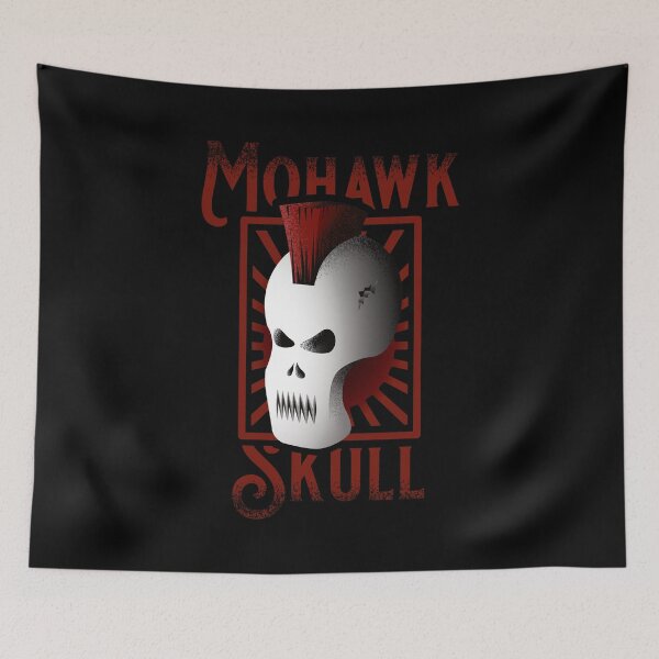 Item preview, Red Mohawk | Skull Mask | Metal Skull designed and sold by DKdesigns27.