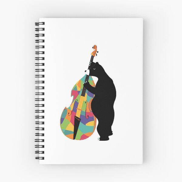 Item preview, Bear playing Double bass music instrument designed and sold by Mariokao.