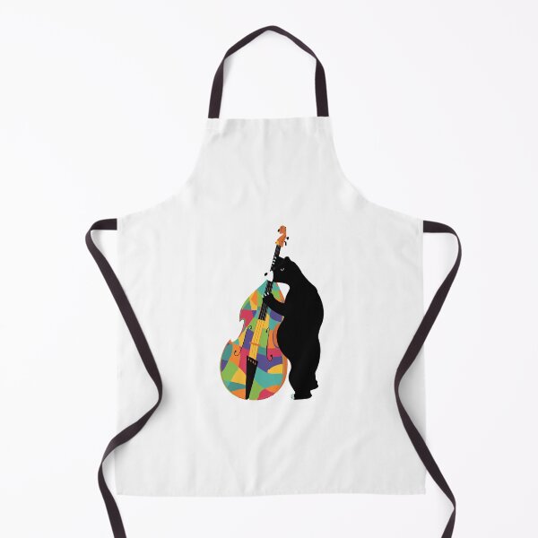 Item preview, Bear playing Double bass music instrument designed and sold by Mariokao.