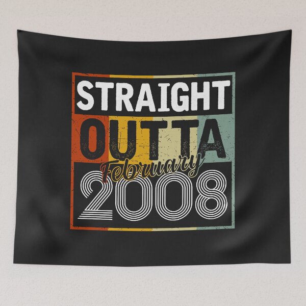 Item preview, Straight Outta February 2008 Boy Girl Vintage 14th Birthday designed and sold by Siosaia88.