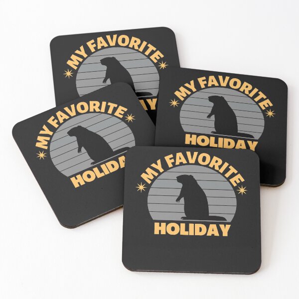 Item preview, My Favorite Holiday Ground Hog sunset shirt designed and sold by bonus24.