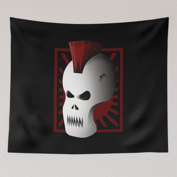 Item preview, Punk Red Mohawk | Metal Skull Mask designed and sold by DKdesigns27.