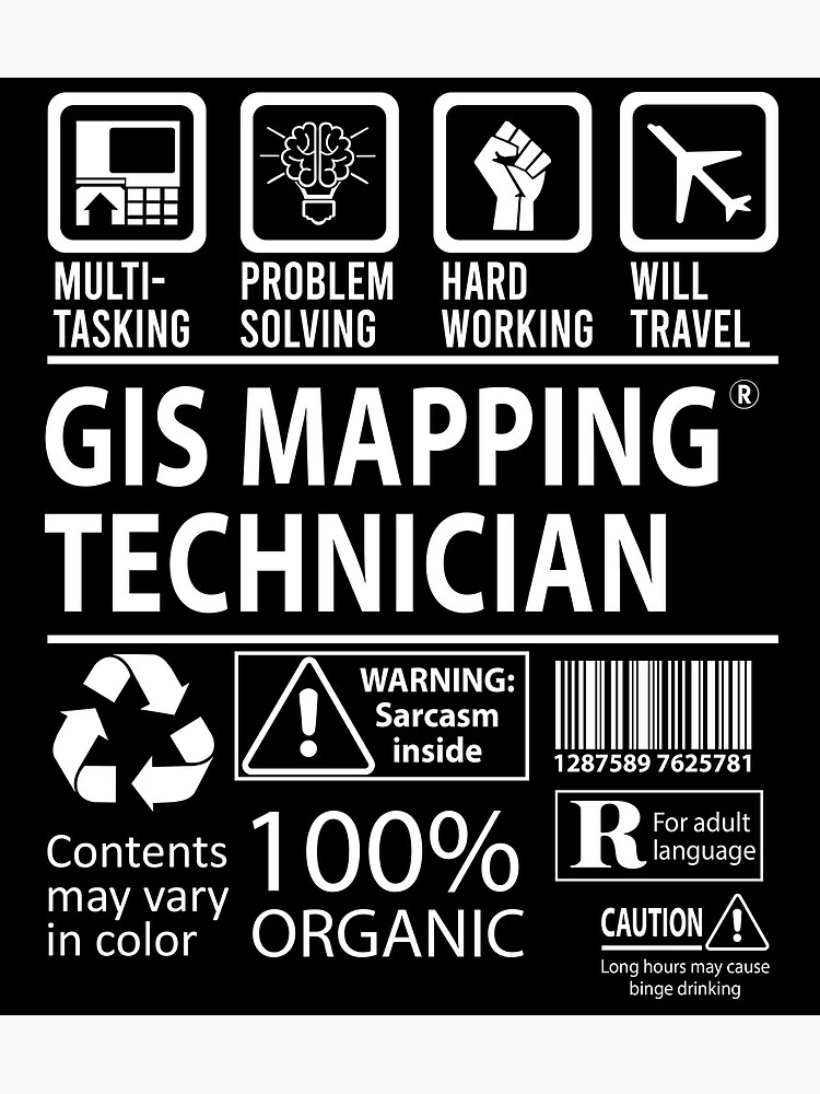 Gis Mapping Technician T Shirt MultiTasking Certified Job Gift Item   Flat,750x,075,f Pad,750x1000,f8f8f8 