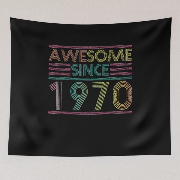 Item preview,  Awesome Since 1970 Vintage Retro Birthday Gift Born In 1970 designed and sold by DonaldGaylord.