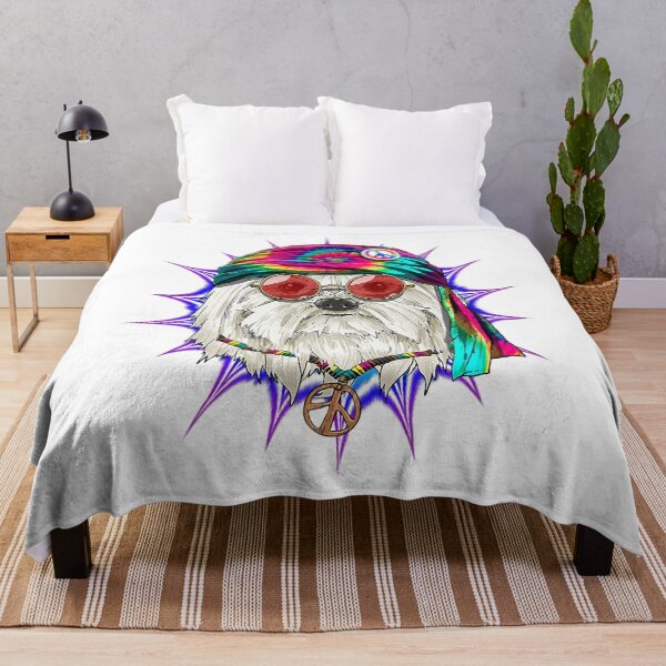 Item preview, Tie Dye Hippie Maltese Hippiness Peace Love Dog Premium T-Shirt designed and sold by Mikeynolds.
