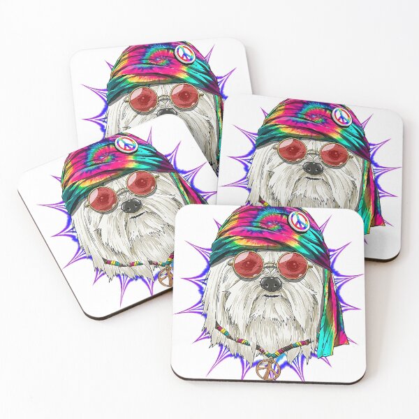 Item preview, Tie Dye Hippie Maltese Hippiness Peace Love Dog Premium T-Shirt designed and sold by Mikeynolds.