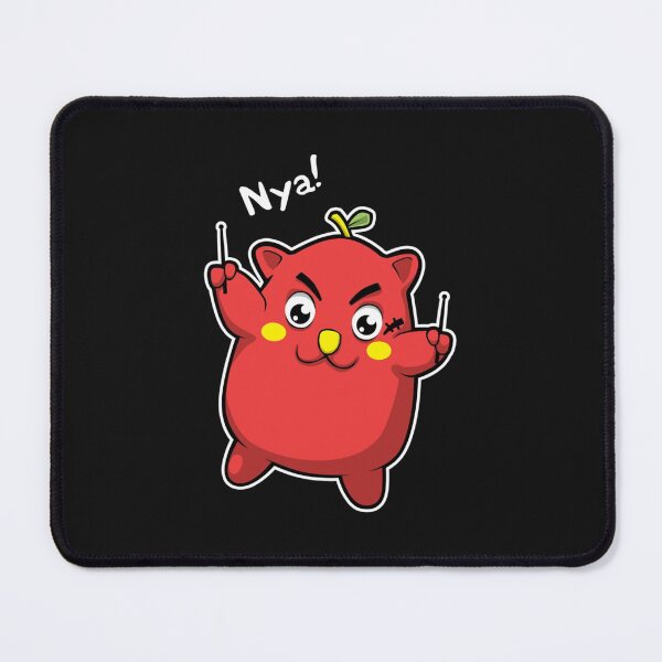 Item preview, Nyango Star Cute Japanese Apple Cat Drummer Mascot designed and sold by ConnieAndJoan.
