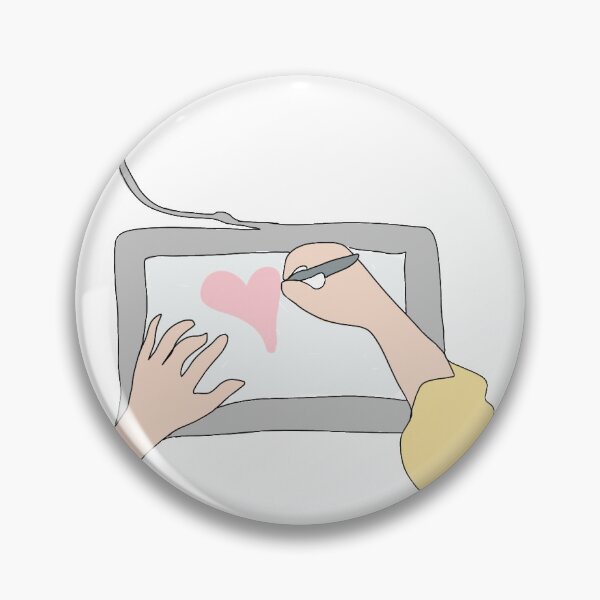 Item preview, Hands working on Graphic Tablet - Hand drawing a Heart on a Graphic Tablet designed and sold by Mrs-PenLine.