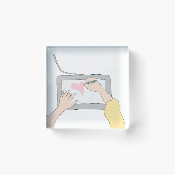 Item preview, Hands working on Graphic Tablet - Hand drawing a Heart on a Graphic Tablet designed and sold by Mrs-PenLine.