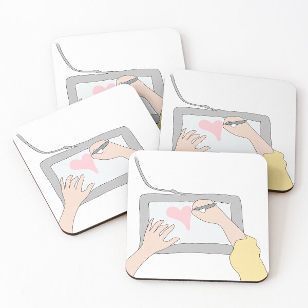 Item preview, Hands working on Graphic Tablet - Hand drawing a Heart on a Graphic Tablet designed and sold by Mrs-PenLine.