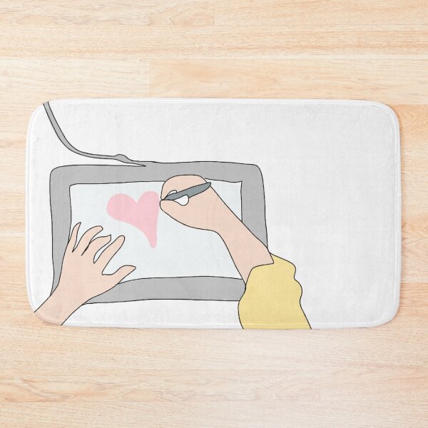 Item preview, Hands working on Graphic Tablet - Hand drawing a Heart on a Graphic Tablet designed and sold by Mrs-PenLine.